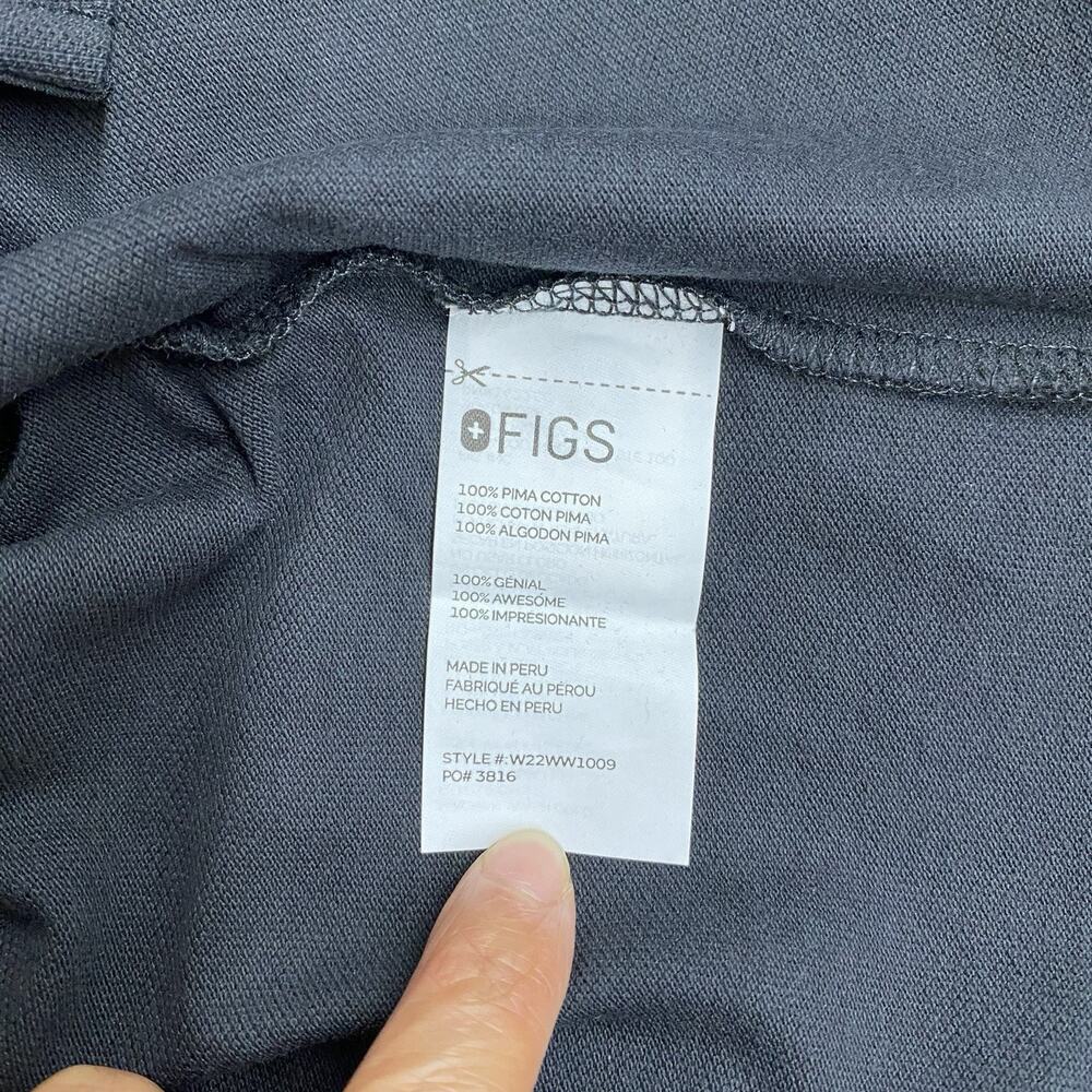 FIGS PRO Ella Scrub Polo Women’s Small Black Technical Pique Pima Cotton NWT - Picture 7 of 13